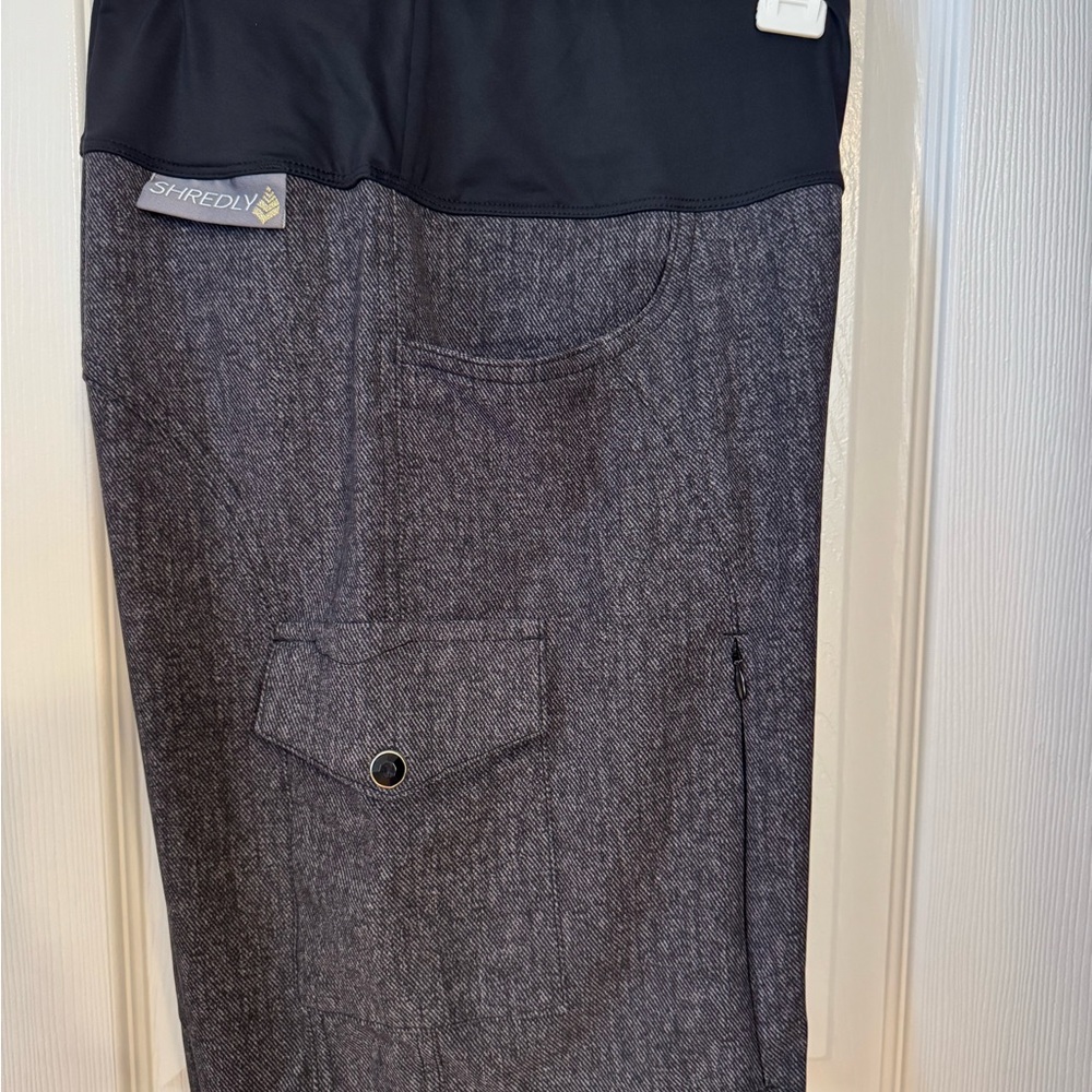 🖤 SHREDLY Women’s Cycling Shorts – Black Denim Look – Size 10